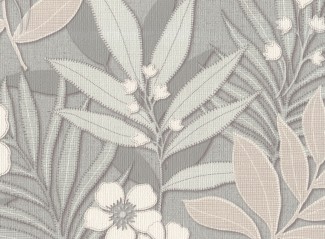 Обои зеленые с цветами Deco-Deco Mia арт. 6009-04 Обои виниловые зе