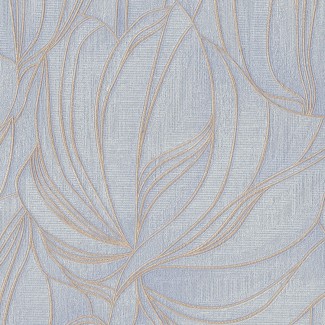 Обои голубые силуэт тюльпана Euro Decor винил Tulipe арт. 7119-03 Обои голубые силу