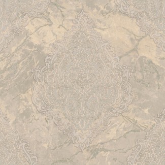 Обои бежевые Дамаск Euro Decor виниловые Sultan арт. 7135-10 Обои бежевые Дама