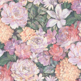 Обои крупные цветы на белом фоне Euro Decor виниловые Miranda арт. 9144-07 Обои крупные цвет