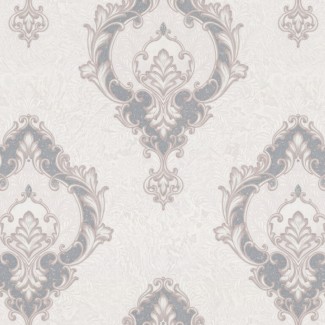 Обои Дамаск на белом фоне Euro Decor виниловые Champagne арт.7151-00 Обои Дамаск на бе