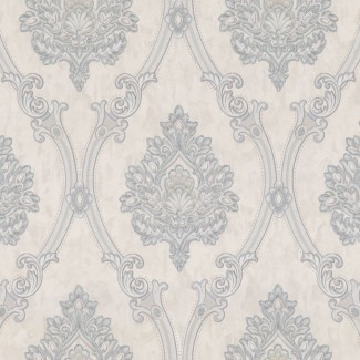 Обои бежевые Дамаск Euro Decor виниловые Tesoro арт. 9114-17 Обои бежевые Дама