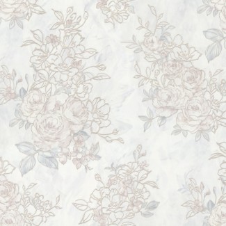 Обои крупные цветы на белом фоне Euro Decor виниловые Camelia арт.7149-00 Обои крупные цвет