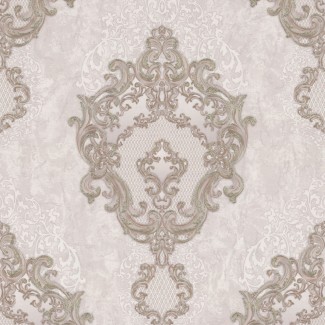 Обои Дамаск на розовом фоне Euro Decor виниловые Medailon арт.7155-02 Обои Дамаск на ро