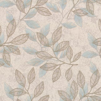 Обои листва на бежевом фоне Euro Decor виниловые Elsa арт.9110-17 Обои листва на бе