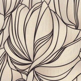 Обои бежевые силуэт тюльпана Euro Decor винил Tulipe арт. 7119-17 Обои бежевые силу