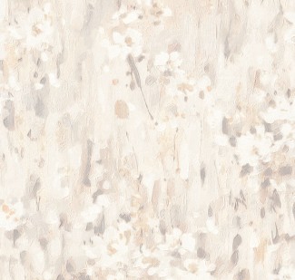 Обои белые с цветами Euro Decor виниловые Mone арт. 7126-00 Виниловые обои с