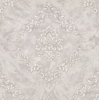 Обои серые Дамаск Euro Decor виниловые Molinard арт. 9095-11 Обои серые Дамаск