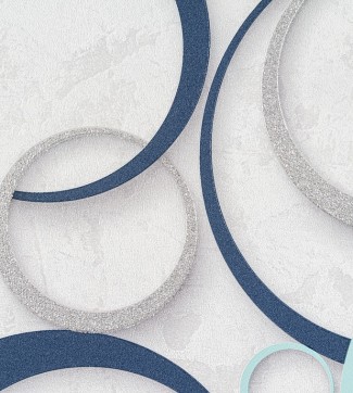 Обои виниловые синие геометрия Артекс Кольца арт. 10514-07 Обои виниловые си