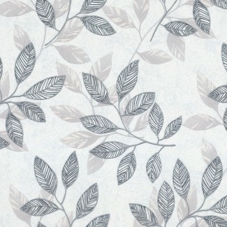 Обои листва на белом фоне Euro Decor виниловые Elsa арт.9110-00 Обои листва на бе