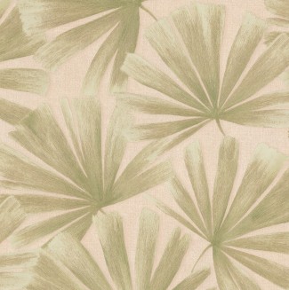 Обои бежевые с имитацией пальмового листа Rhapis арт. 7128-10 Обои бежевые с им