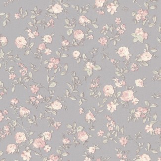 Обои цветы на сером фоне Floral арт. 9132-23 Обои цветы на сер
