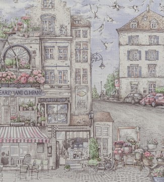 Обои с городским пейзажем виниловые OVK Design Брюгге арт. 10235-01 Обои виниловые с