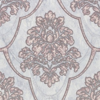 Обои фиолетовый дамаск Euro Decor виниловые Siena  арт.9128-11 Обои фиолетовый д