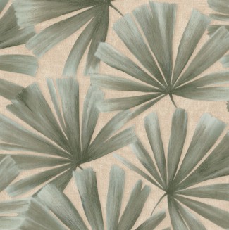 Обои бежевые с имитацией пальмового листа Rhapis арт. 7128-04 Обои бежевые с им