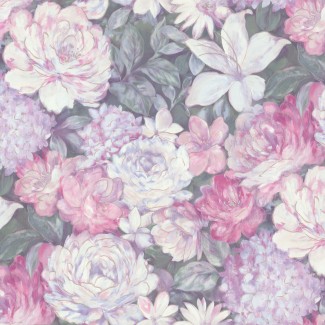 Обои крупные цветы на розовом фоне Euro Decor виниловые Miranda арт. 9144-03 Обои крупные цвет