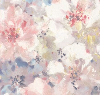 Обои серые с цветами Euro Decor виниловые Mone арт. 7125-11 Виниловые обои с