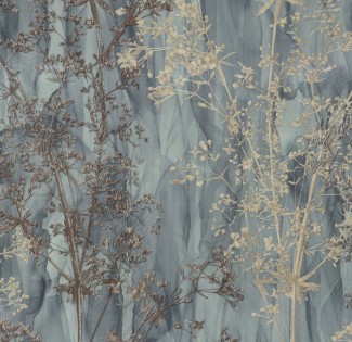 Обои зеленые с растительным принтом Евро Декор винил Fjord арт. 7113-04 Обои зеленые вини